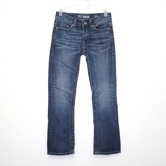 BKE Denim - BKE Aidens Bootleg Jeans Women's Medium Wash Denim Whiskering Size 26S